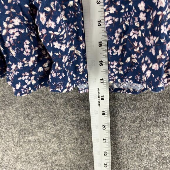 5/$45 WallFlower Skirt Women XL Blue Floral A-Line Midi Ruffle Lined Pull On - Picture 6 of 9